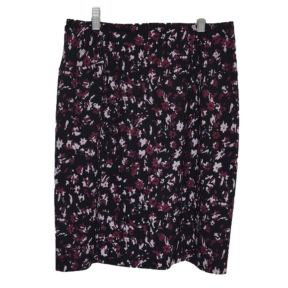 Lysse Dresses & Skirts - LYSSE lined stretch black and purple midi skirt, like new condition, size M